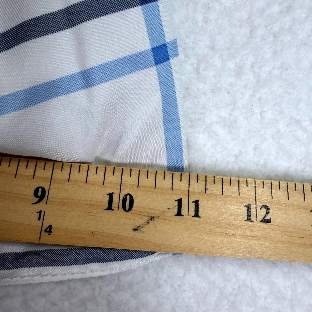 Old Navy Board Shorts‎ Mens Medium White Blue Plaid Cargo Pocket Swim Trunks